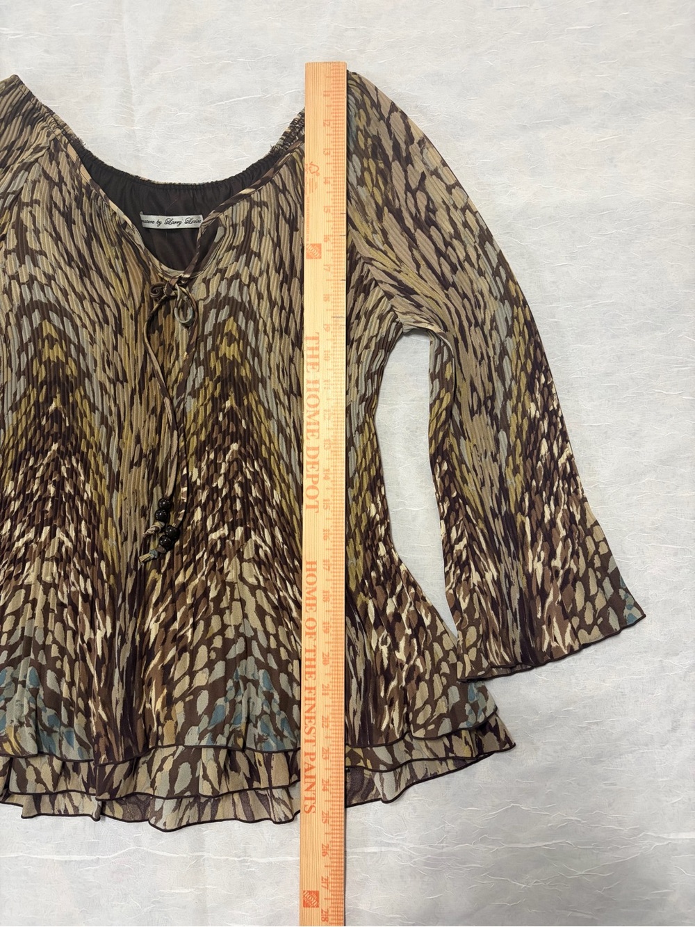 Signature by Larry Levine Brown and Tan Patterned - Picture 6 of 8